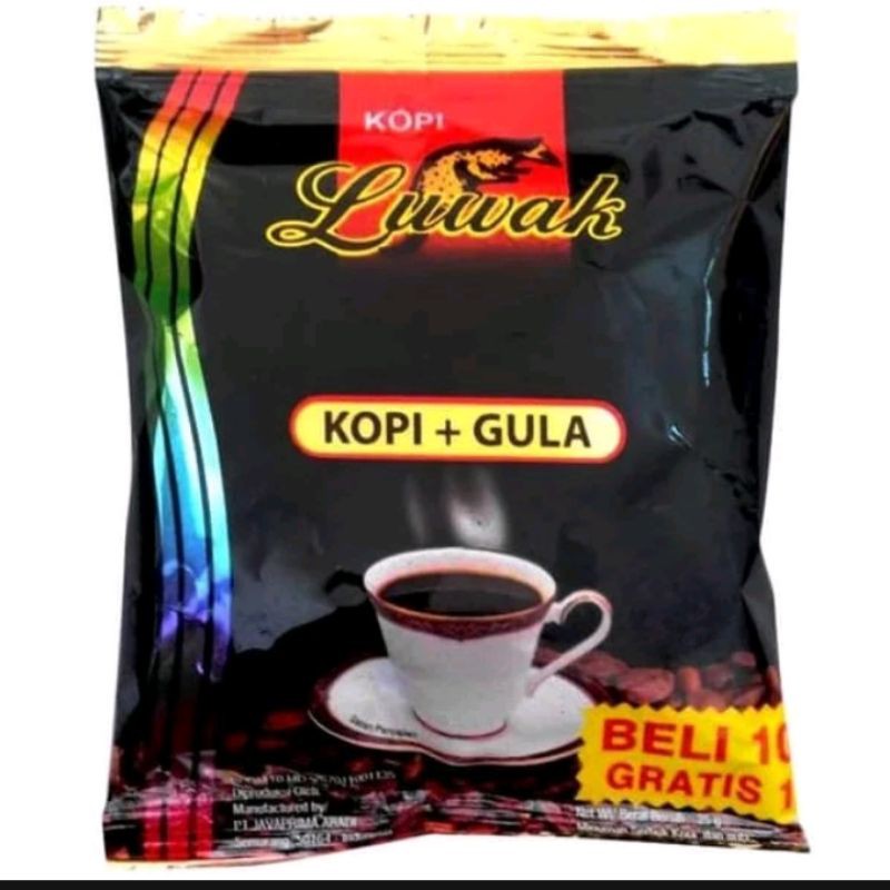 Kopi LUWAK HITAM KOPI dan GULA 20 Sachet -25g