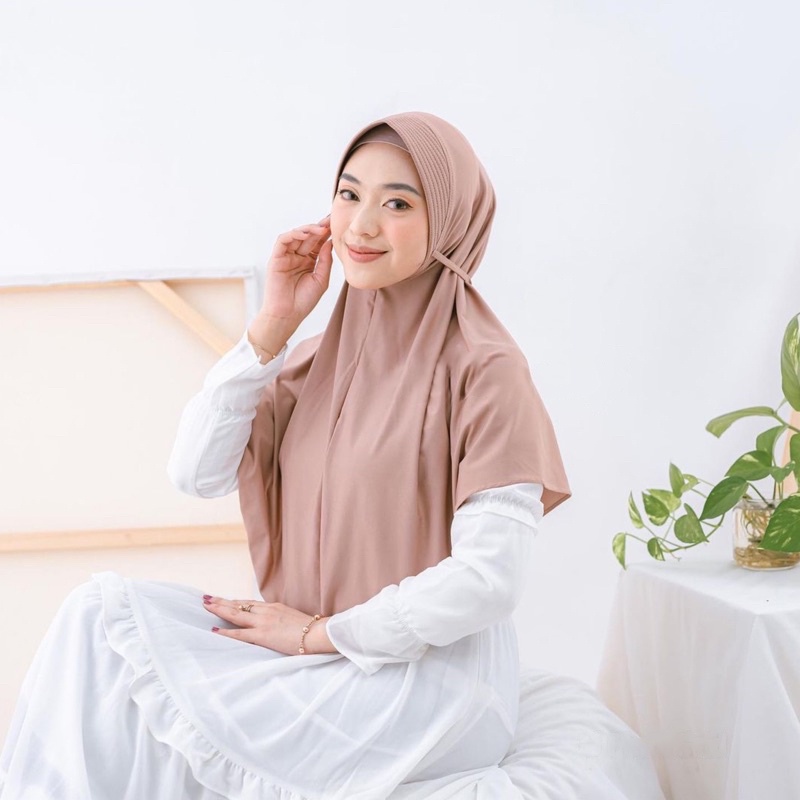 Jilbab Instan Khimar Bergo Ped Jersey Size L