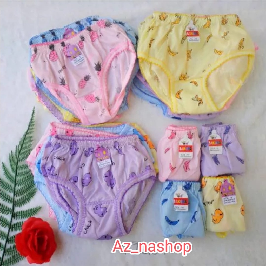 6 PCS CELANA DALAM ANAK PEREMPUAN MOTIF LUCU/CELANA DALAM ANAK PEREMPUAN SABLON/CD ANAK MOTIF LUCU/CD ANAK SD/TK