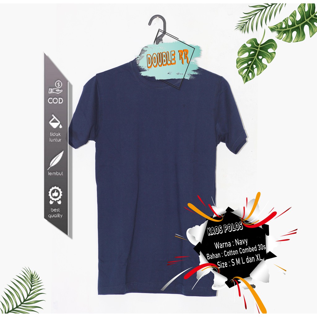 KAOS POLOS DISTRO  COTTON 100%, COMBED 30S  PRIA/WANITA BANYAK WARNA  NAVY BIRU BINHUR BIRU TURKIS TUA BIRU TURKIS MUDA BIRU TELOR ASIN