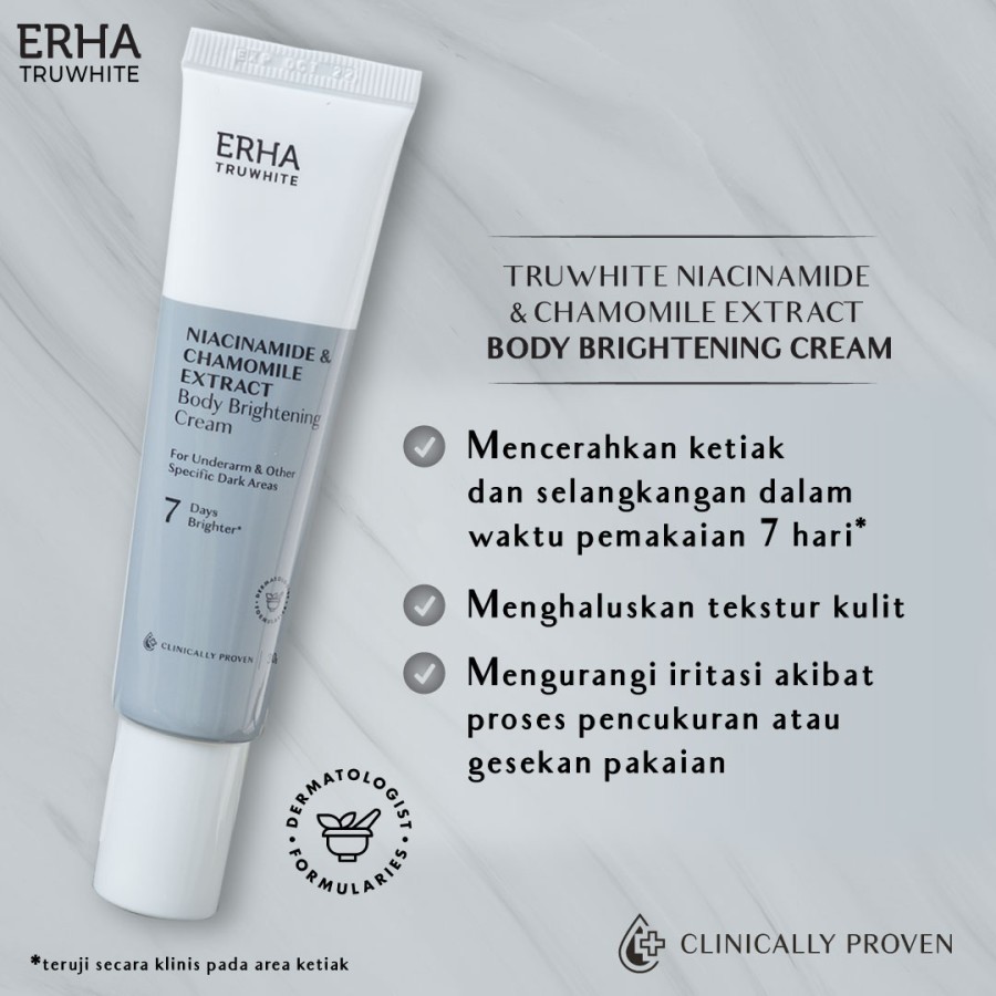 Erha Truwhite Body Brightening Cream - Pencerah tubuh & Ketiak