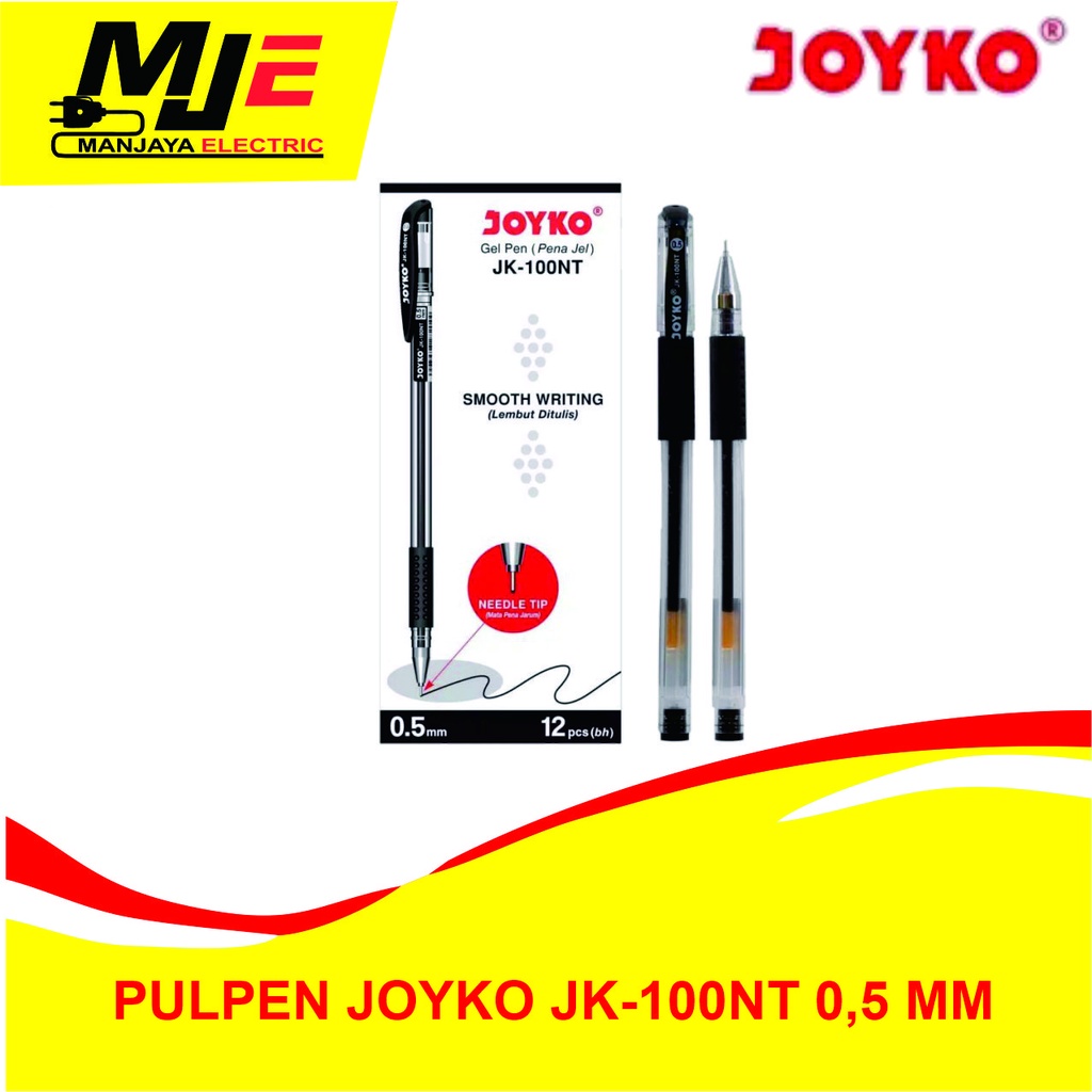 

Pulpen Gel Joyko JK-100NT SMOOTH WRITING PENA JEL 0.5 mm