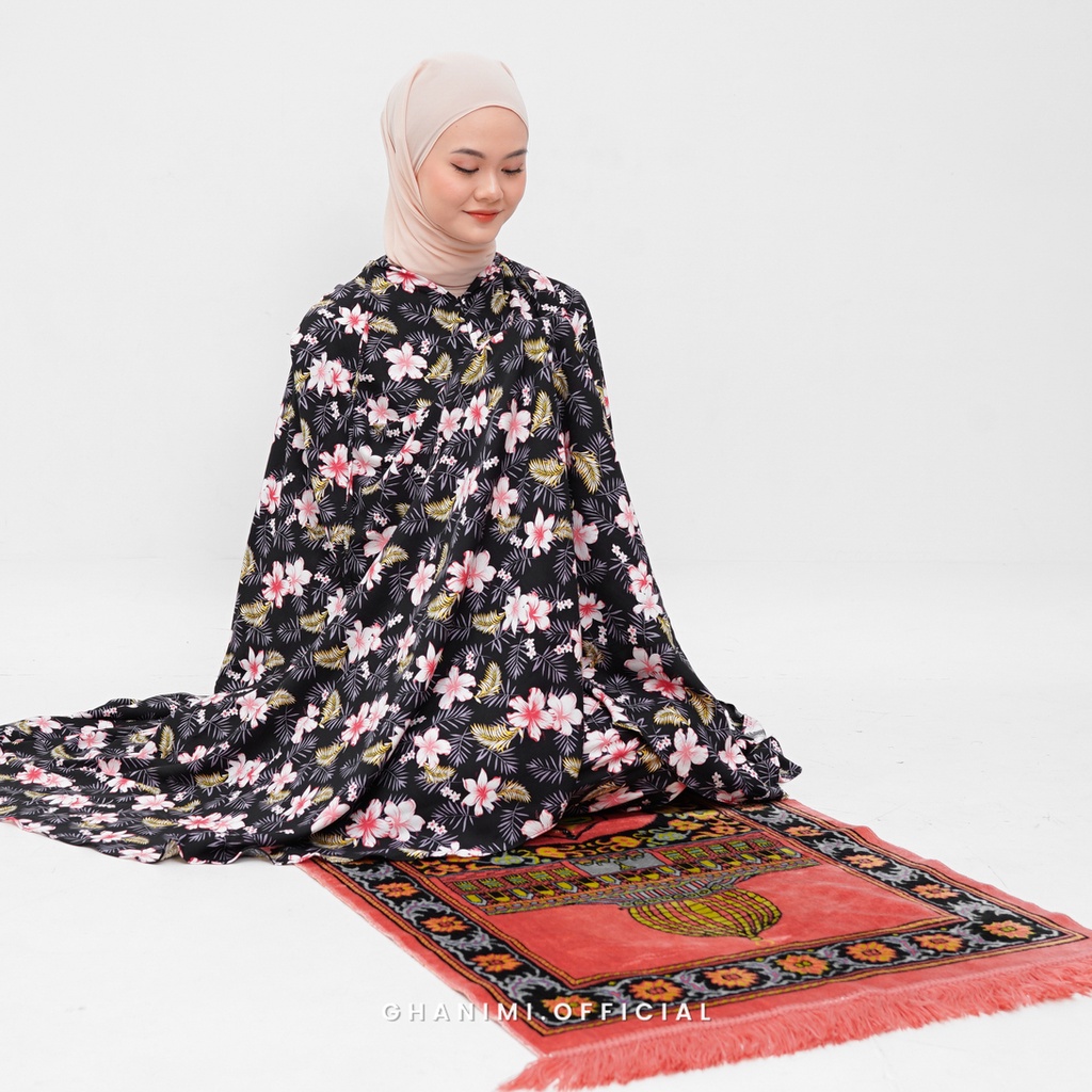 Ghanimi - Grania Prayer Set / Mukena Rayon Motif murah