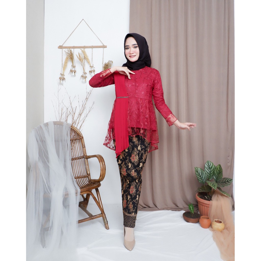 SET KEBAYA PUTRI SELENDANG+MASKER Murah