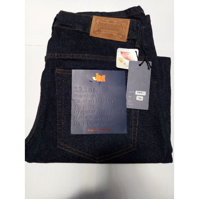 Jimmy Martin P800-1 Premium Regular Straight Jeans Biru Donker - Celana Panjang Pria