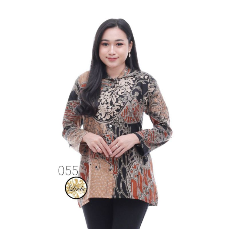 [ TERBARU ] ATASAN BATIK WANITA KERJA KANTOR ORI SHABIRAH BATIKSOLO BLOUSE BLUSEBATIK BATIKMODERN M L XL XXL-NB8