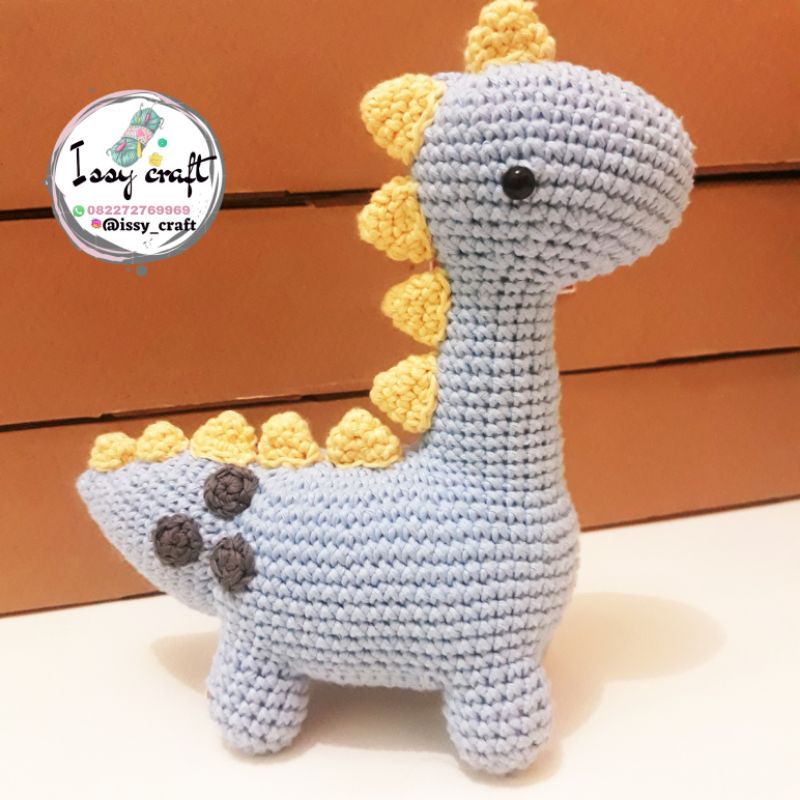 amigurumi dino/boneka rajut dinosaurus/boneka rajut baby dino/boneka dinosaurus