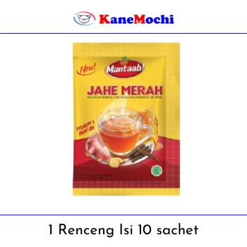 

Mantaab! Jahe Merah- 1 Renceng isi 10 sachet @18g