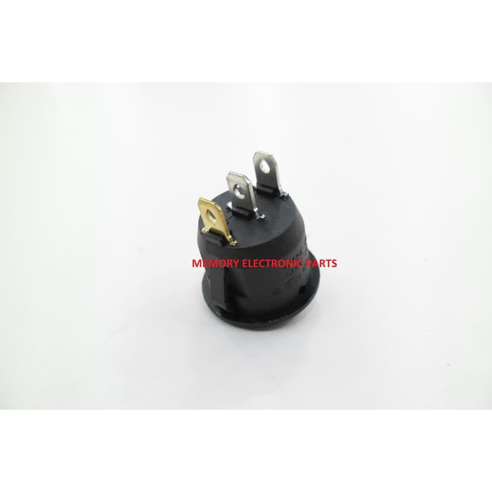 ROCKER SWITCH SAKLAR POWER BULAT 3 PIN + LAMPU