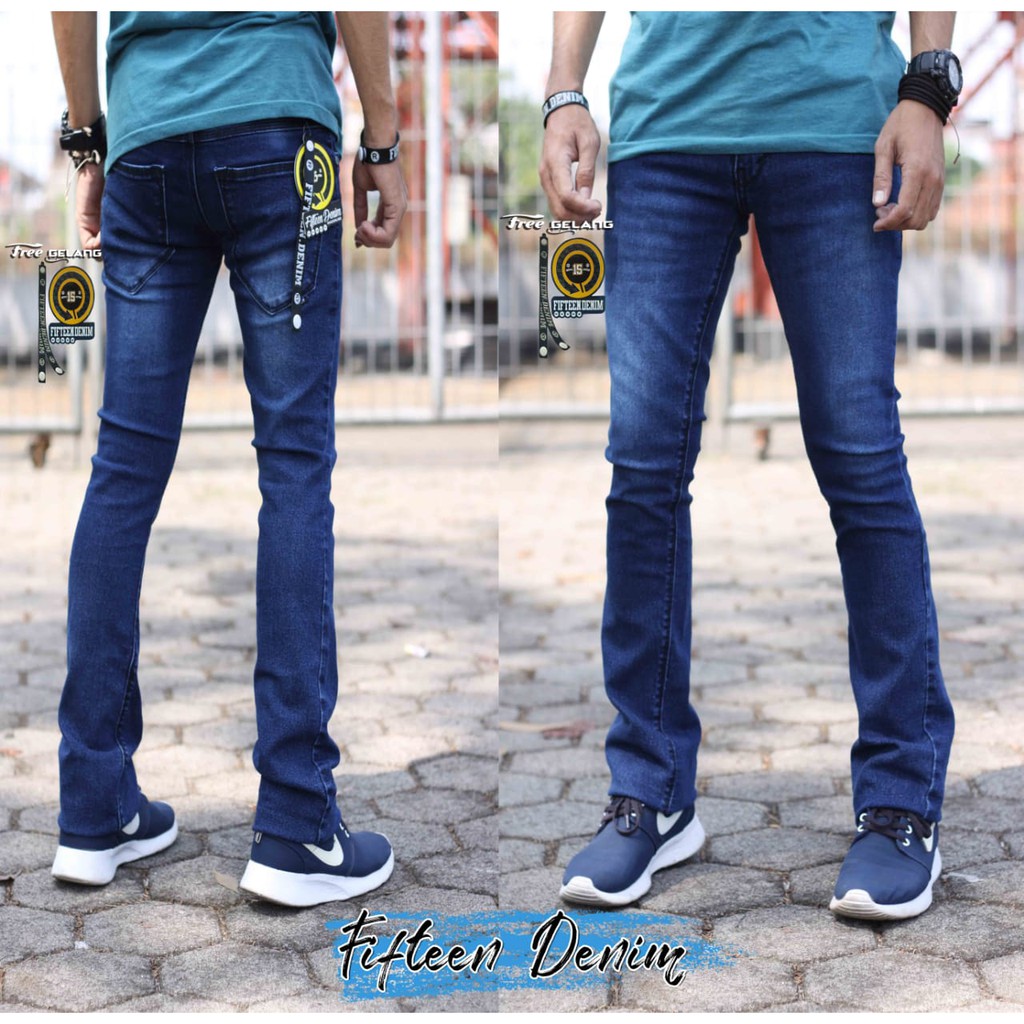 Terlaris ! Celana Jeans Panjang Cutbray Pria Dewasa Original FIFTEEN DENIM