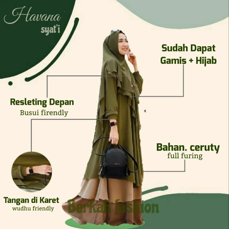 Ns FC Najibah Gamis Syar'i asdf havana syari baju gamis kekinian Muslim Modis-1