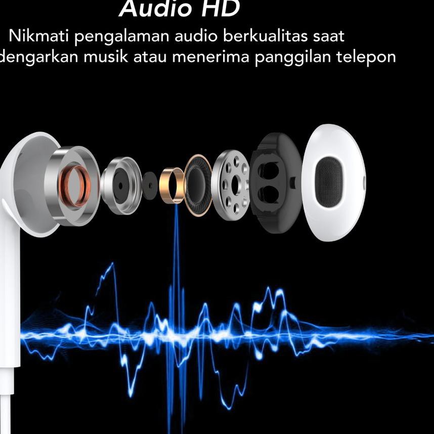 ۩ OASE Wired Earphone Headset Half In Ear 14mm Diameter HD Audio Kabel 120cm Garansi Resmi 6 Bulan W