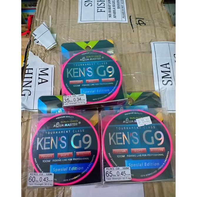 Senar Pancing Aqua Master Kens G9 IGFA Standart 100M Kuat