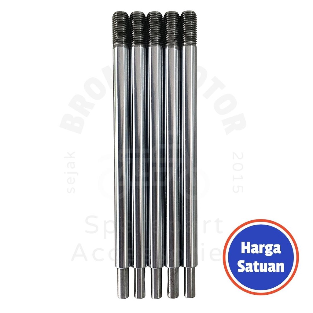 As 10 mm Shock Belakang Yamaha RX King Thunder 125 Shogun SP 125 Panjang 16,87 cm As Piston 7 mm (Re