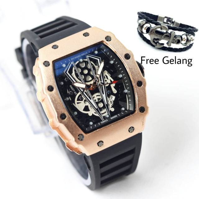 GROSIRAN JAM TANGAN RM5149 HP TANGGAL AKTIF - JAM TANGAN PRIA INCLUDE BOX DAN GELANG