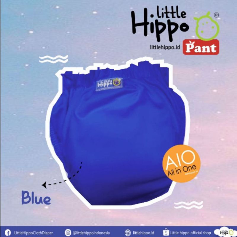 Clodi Pant Little Hippo / Pampers Cuci Ulang / Popok Bayi