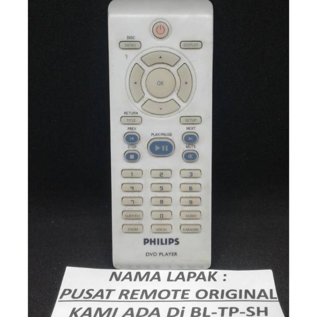 REMOTE REMOT DVD PLAYER PHILIPS ORIGINAL ASLI CREAM