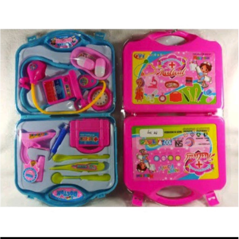 dokter koper. mainan anak dokter dokteran ada kopernya. mainan dokter set koper. dokter set koper.