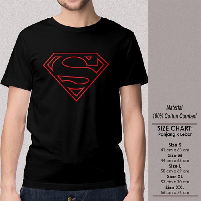 Kaos Baju Pria Superhero SUPERMAN LOGO