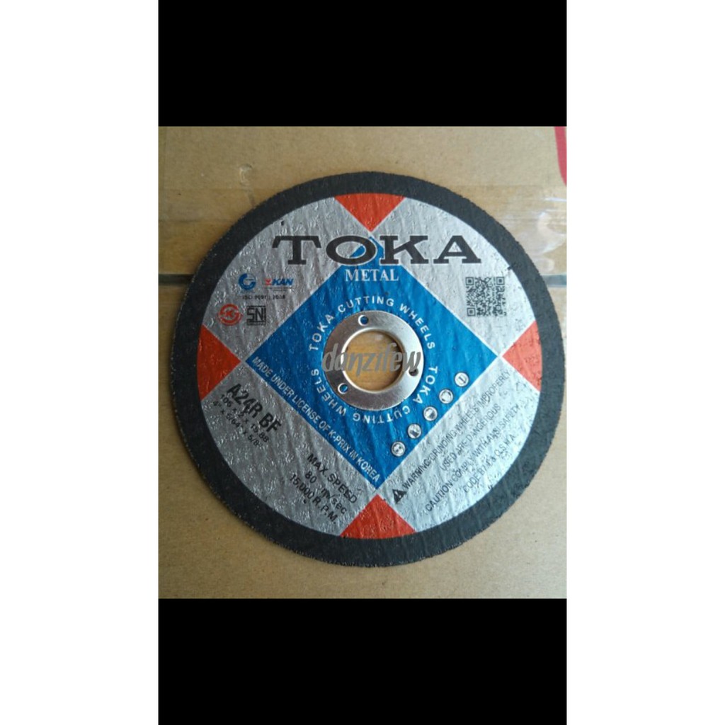 TOKA Batu Gerinda Potong 4 Inch Mata Potong Logam Besi A24R BF Size 10