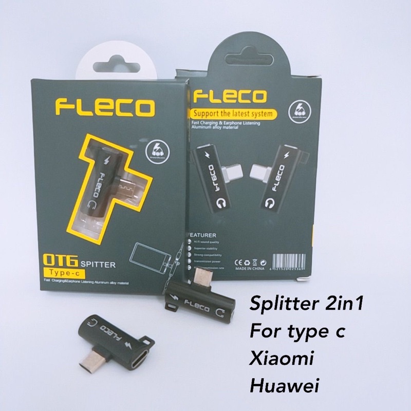 New Fleco Splitter Type C SPC09 For Xiaomi Fleco Audio Splitter With Charging Support