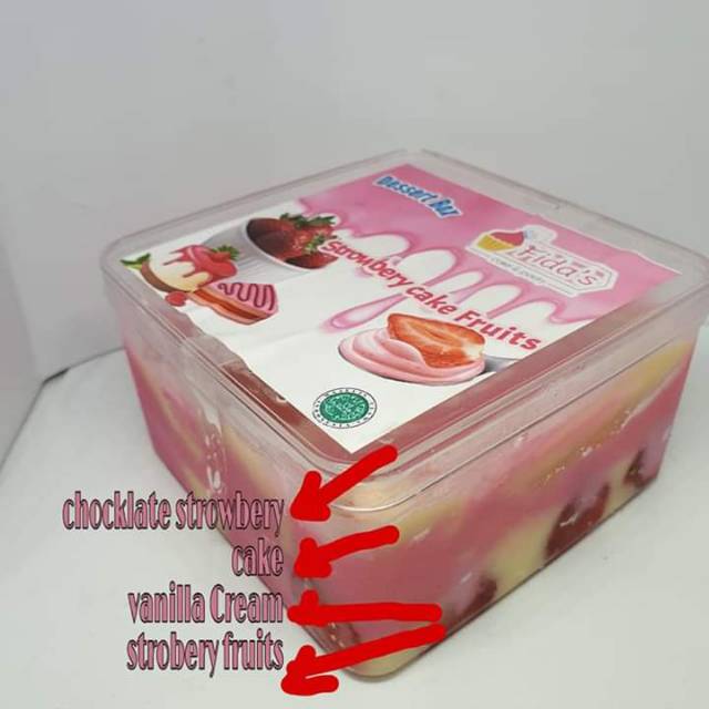 

Cake lumer rasa strawberry ,650 ml GOSEND