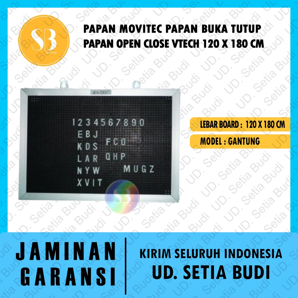 Papan Movitec Papan Buka Tutup / Papan Open Close Vtech 120 x 180 CM