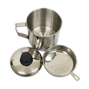 OIL POT SARINGAN STAINLESS MINYAK GORENG SISA WADAH JELANTAH divastore