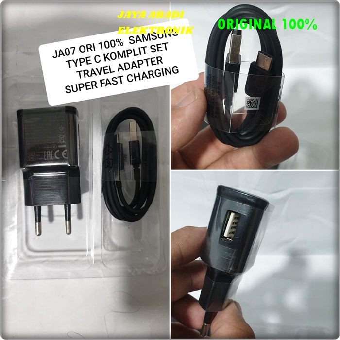 J07 SAMSUNG ORIGINAL ADAPTOR CHARGING 15 WATT KABEL DATA USB TYPE C SUPPORT FAST CHARGING TRAVEL ADAPTIVE FLASH CASAN adaptive fast charging adaptor travel adapter androit casan quick charge quallcomm multi universal biisa untuk segala handphone type c