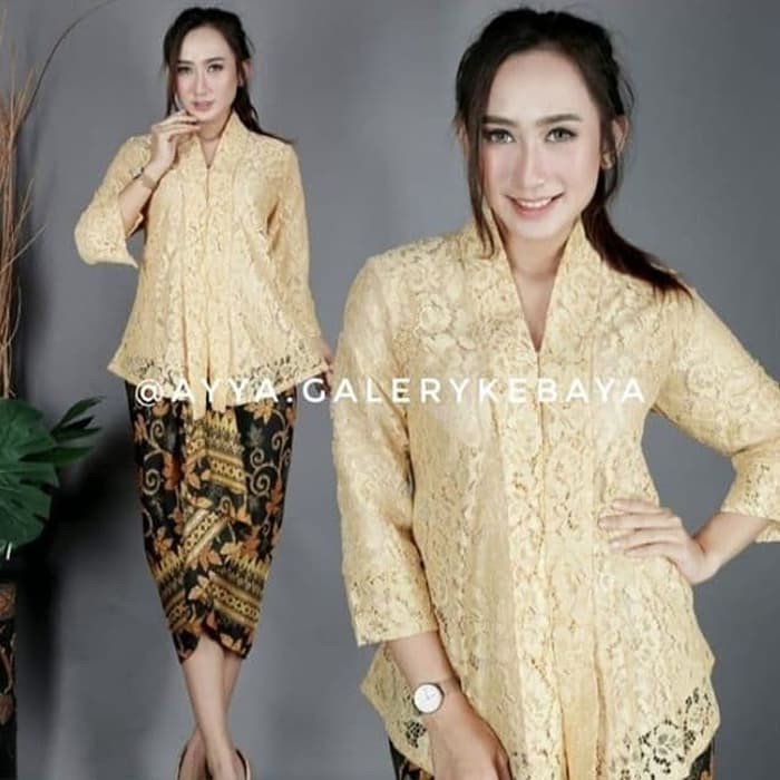 setelan kebaya brokat floy rok lilit