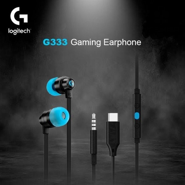 Logitech Earphone G333 In-Ear  Gaming with Type C Adapter G