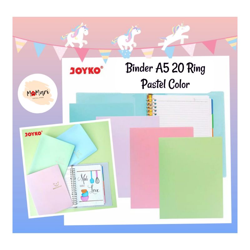 

BINDER FILE JOYKO A5 20 RING PASTEL COLOR