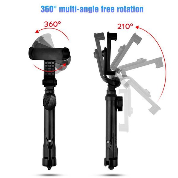 wireless tripod hp bluetooth remote shutter button xt-10 selfie stick tongsis tripod 2in1 phone for android ios