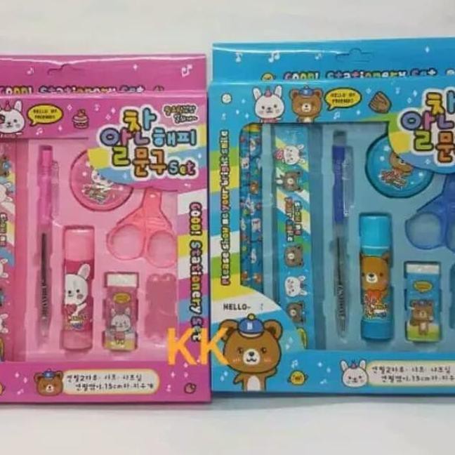 

★★ FQS paket alat tulis set/stationery set/scissor/souvenir ulang tahun anak ❂ ➸