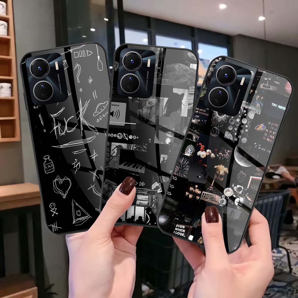 SOFTCASE GLASS KACA (T91) VIVO Y16 2022 TERBARU PELINDUNG HANDPHONE - CASE VIVO Y16 - AKSESORIES HAN