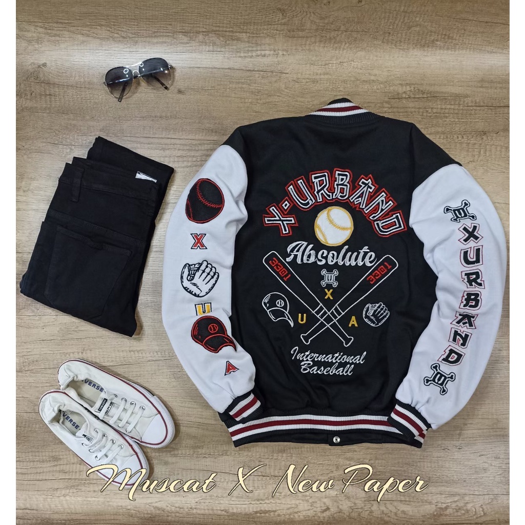 Jaket Varsity Baseball Urband Full Bordir