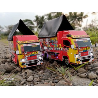Miniatur truk TAWAKAL P30 sudah lampu dan terpal Shopee 
