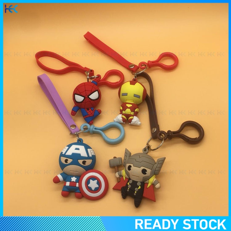 Gantungan Kunci Marvel Avengers Spiderman Iron Man Captain America Thor