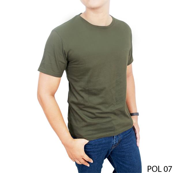 Kaos Polos Hijau Army Katun Combed - POL 07