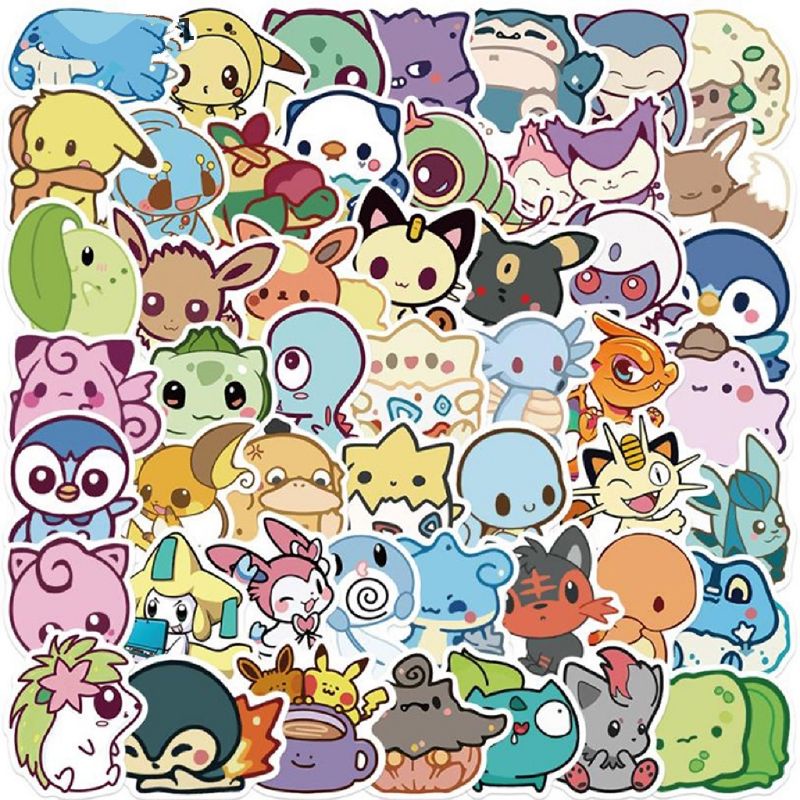 

12pc Stiker Pokemon Sticker Jurnal Diary Scrapbook Journal Dekorasi