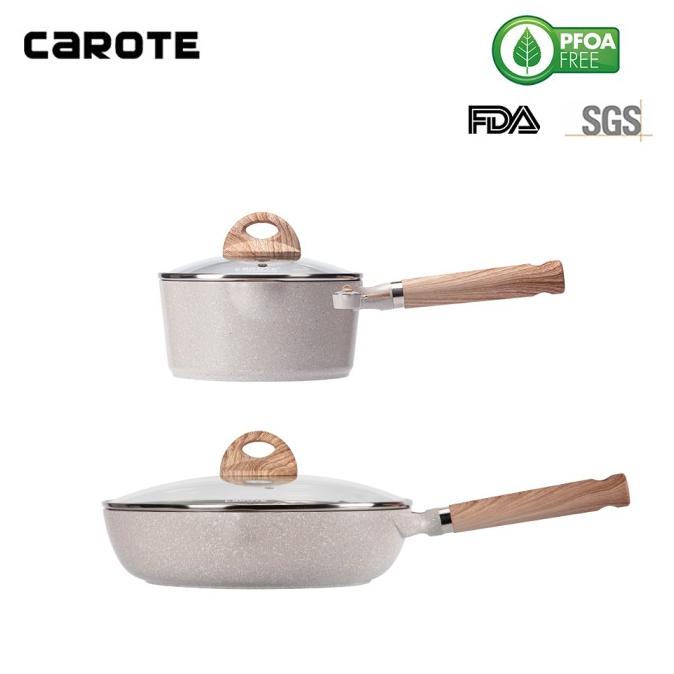 Carote Cosy 2 PCS SET Bahan Marble Wajan Panci Anti Lengket