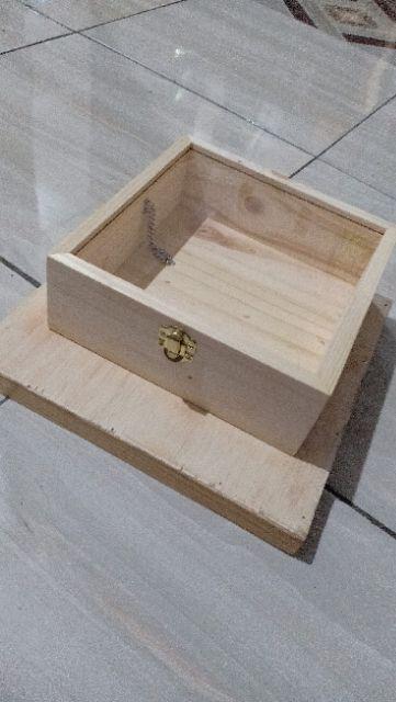 Gustinsri Nampan Kayu Unik Baki Kotak Seserahan Hantaran Pernikahan Kayu Jati Belanda Alat Dapur