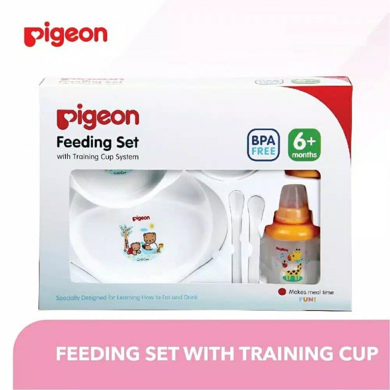 Pigeon Feeding Set with Training Cup System Perlengkapan Makan Bayi