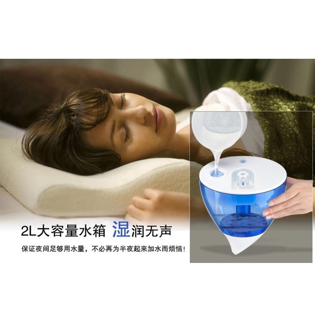 Taffware Classic Drop 6 in 1 Ultrasonic Humidifier - HUMI H98 [Biru]