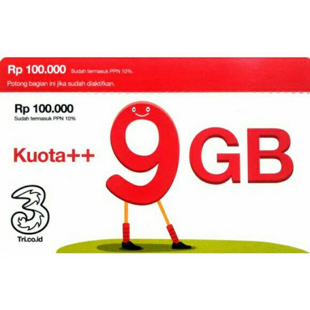 Voucher PaMax Tri 9 Gb ALL jaringan | Termurah