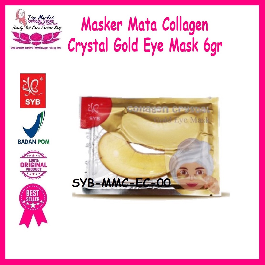 SYB Collagen Crystal Gold Eye Mask Masker Mata Panda Halal Bpom