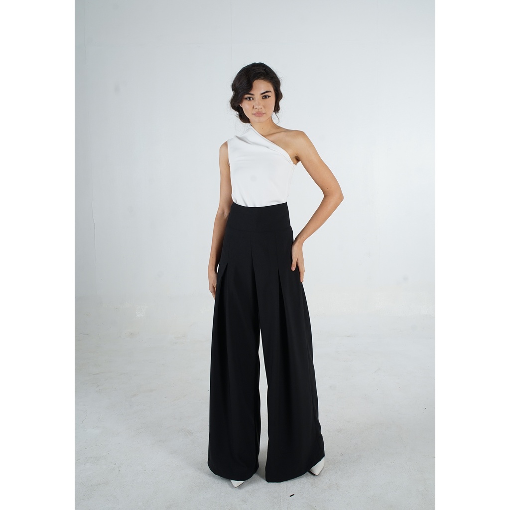 Devyduff Summer Top Daria one shoulder Satin Crepe