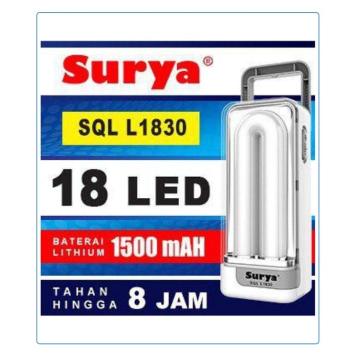 SURYA SQL L1830 Lampu emergency light LED 18 SMD Lampu darurat tempel dinding khusus area JAWA BALI