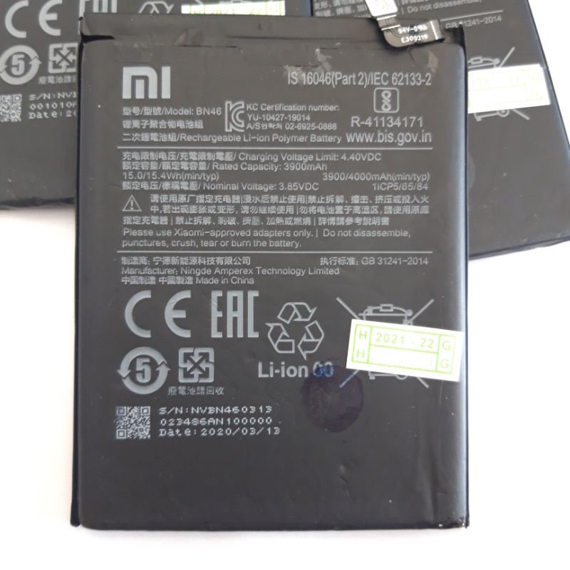 Battery Baterai Redmi 7 Redmi Note 8 BN46 GRADE A Kualitas Ori