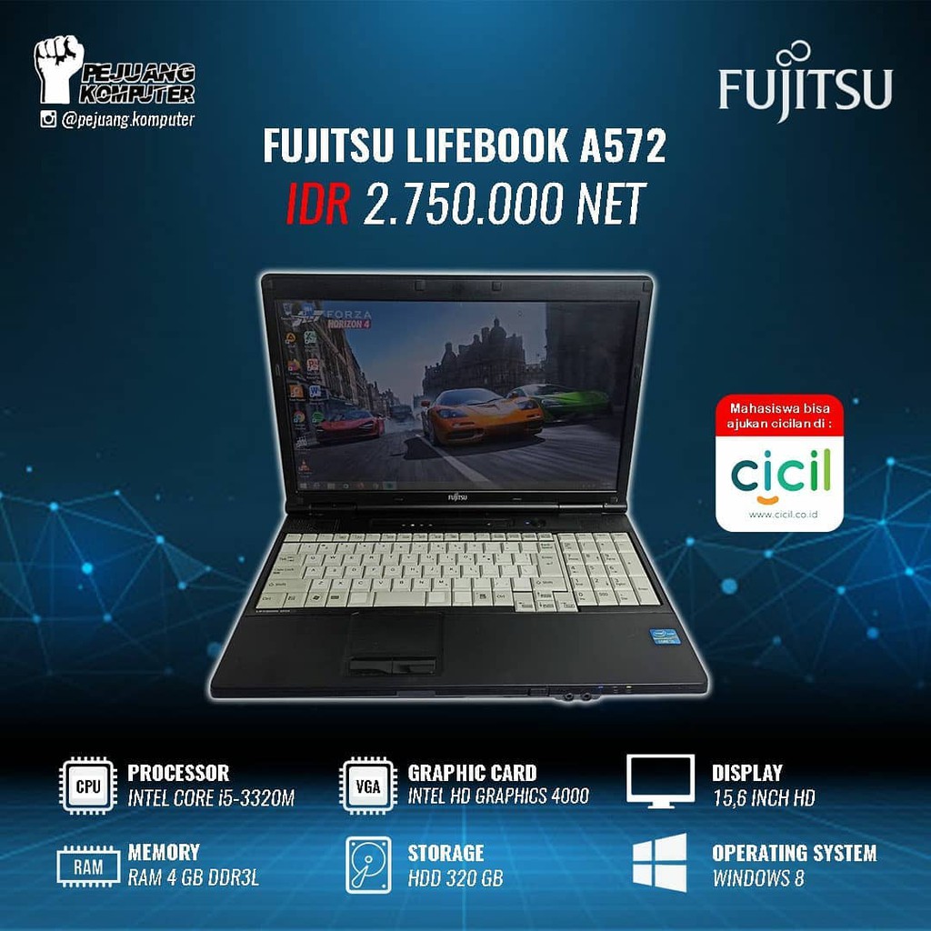FUJITSU LIFEBOOK A572